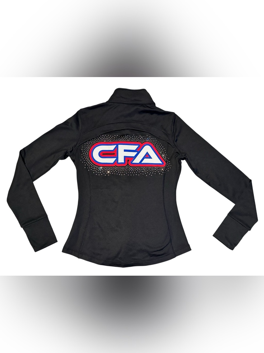 CFA Cheer Florida Rhinestone Zip Jacket Black Athletic Spirit Wear Juniors M